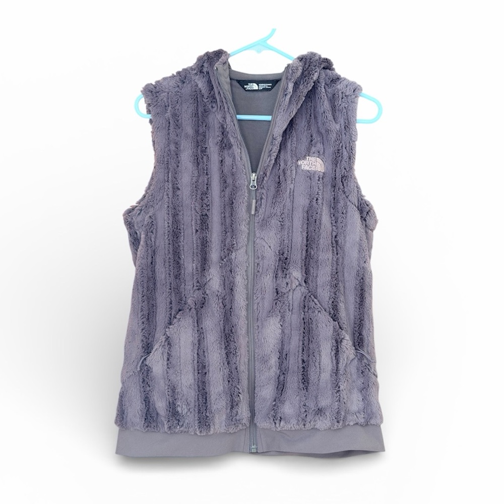 The North Face Furlander Faux Fur Hooded Vest Gray. Women's Small. - Picture 7 of 7